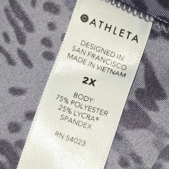 Athleta Salutation Stash Pocket II Printed Capri Plus Size 2XL Tempest‎ Violet - Picture 7 of 10